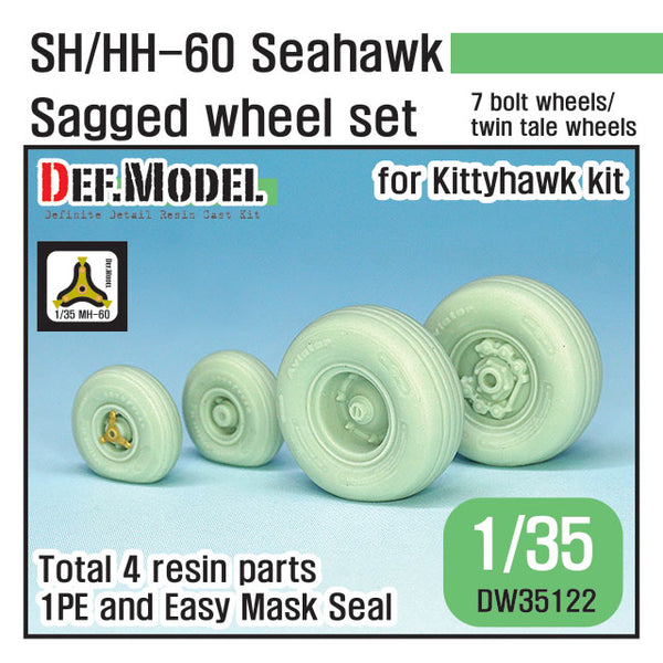 SH/HH-60 Seahawk Sagged Wheel set(for Kittyhawk 1/35)