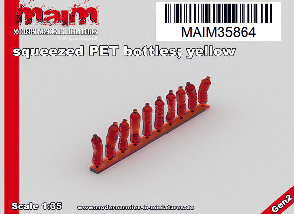 MaiM 1/35 scale Bottles of PET Water Red Destroyed