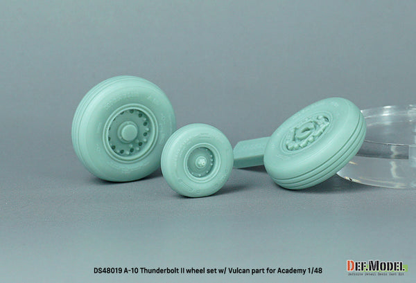 DEF Models 1/48 A-10 Thunderbolt II wheel set w/ Vulcan part (for Academy 1/48)