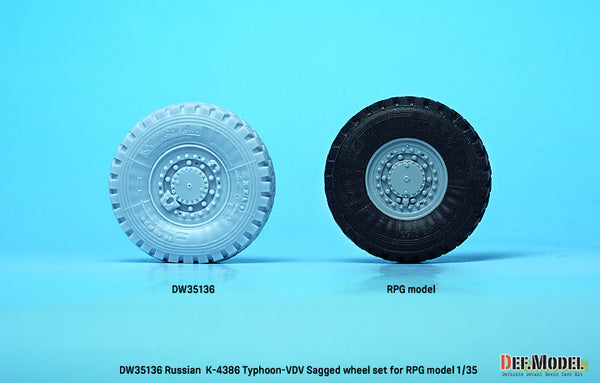 DEF Models Russian K-4286 Typhoon-VDV Sagged wheel set (for RPG model 1/35)