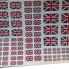 1/35 scale Assorted Union Jack flags approximate sizes.... 13mm x 8mm 19mm x 12mm 26mm x 16mm 38mm x 24mm 51mm x 33mm