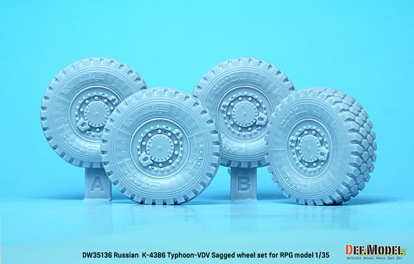 DEF Models Russian K-4286 Typhoon-VDV Sagged wheel set (for RPG model 1/35)