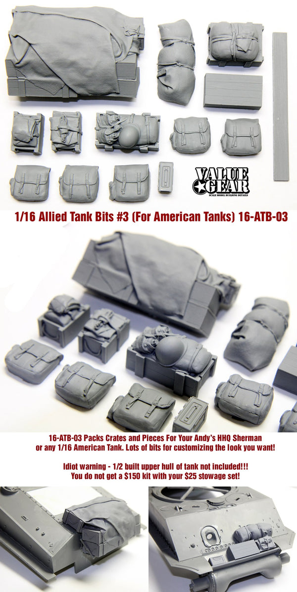 Value Gear 1/16 ATB-03 WWII Sherman Stowage Set #3 for "Andy's Sherman