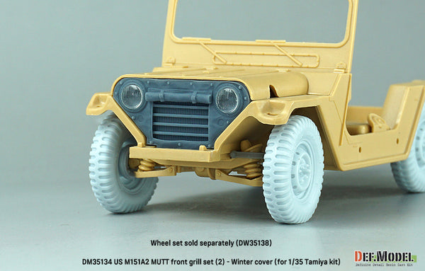 DEF Models 1/35 Modern US M151A2 Mutt front grill set (2)- Winter covered (for 1/35 Tamiya kit)