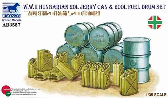 1/35 Scale WWII Hungarian 20L Jerry Can 200L Fuel Drum