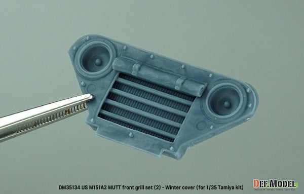 DEF Models 1/35 Modern US M151A2 Mutt front grill set (2)- Winter covered (for 1/35 Tamiya kit)
