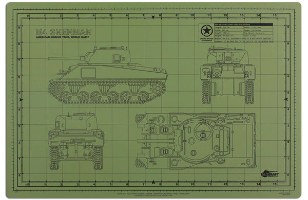 Tankraft  Sherman Pro Modeller Mat 12 x18 inch