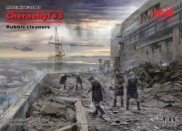 ICM - 1/35 Chernobyl#3. Rubble cleaners (5 figures) Stalker post apocalyptic