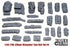 1/56 scale, 28mm Wargaming Tents, Tarps & Crates #4 (24 Pieces)