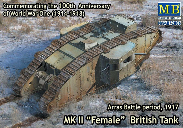 1/72 Scale model kit MK II ?Female? British Tank, Arras Battle period, 1917