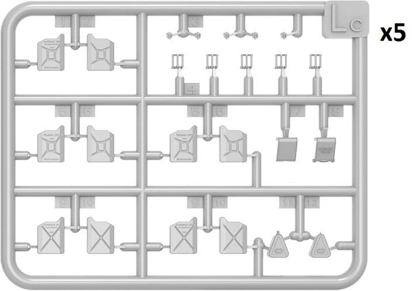 Miniart 1/48 scale WW2 German Jerry Cans diorama accessories