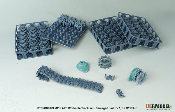 DEF Models 1/35 US M113 APC Workable Track set - Damaged pad (for 1/35 M113 kit)