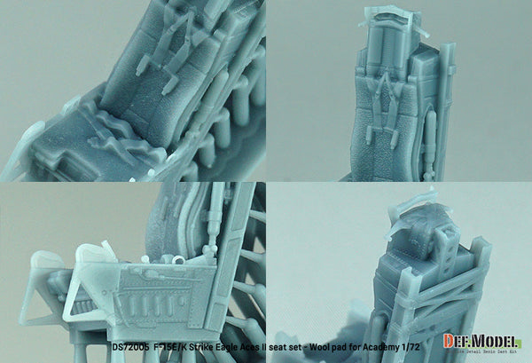 DEF Models 1/72 F-15E/K Strike Eagle Aces II seat set- Wool pad(for Academy 1/72)