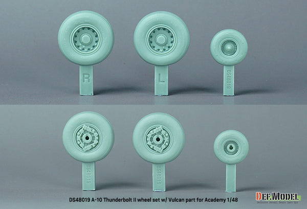 DEF Models 1/48 A-10 Thunderbolt II wheel set w/ Vulcan part (for Academy 1/48)
