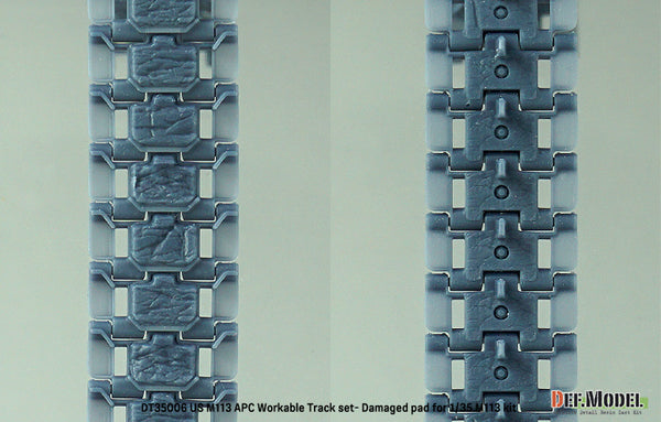 DEF Models 1/35 US M113 APC Workable Track set - Damaged pad (for 1/35 M113 kit)