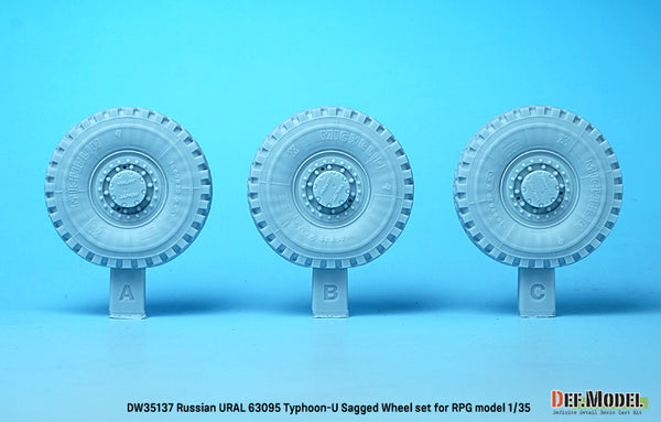 DEF Models Russian URAL 63095 Typhoon-U Sagged wheel set ( for RPG model 1/35)