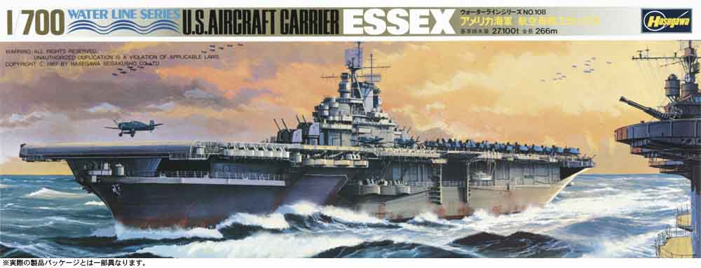 Hasegawa 1:700 Scale WW2 US Navy Aircraft Carrier Essex ship model kit