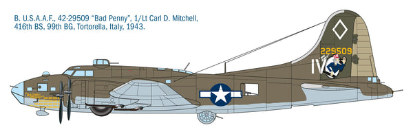 Italeri 1/72 Scale WW2 USAAF B-17F Flying Fortress plane model kit