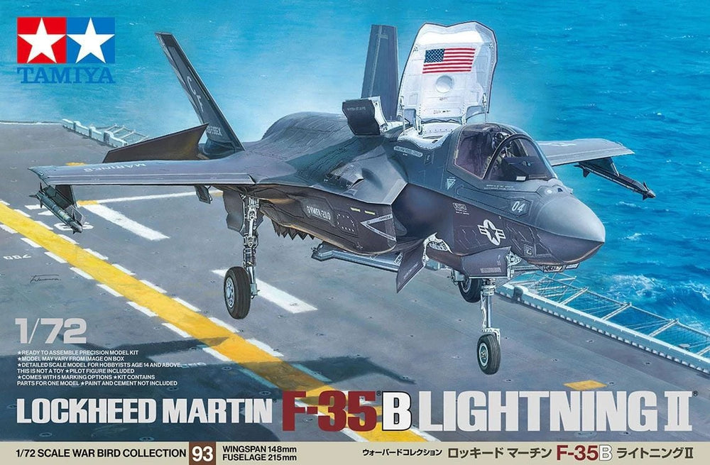 Tamiya 1/72 Scale Lockheed Martin F-35B Lightning II aircraft Model Kit