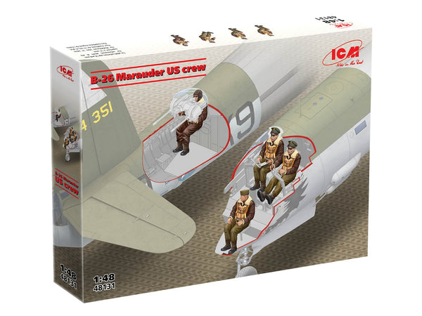 ICM 1/48 scale WW2 USAAF B-26 Marauder U.S. Crew (4 Figures)