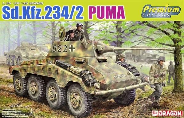Dragon 1/35 WW2 German Sd.Kfz 234/2 Puma (Prem Ed) tank model kit