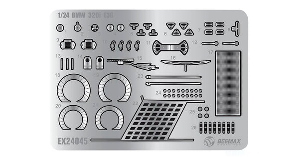 BEEMAX 1/24 CAR ACC Etching Detail Parts: BMW 320 Fina BTCC 96 Winner