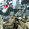 MK35 FoG models 1/35 Scale WW2 US American soldiers x2 seated in vehicle #1