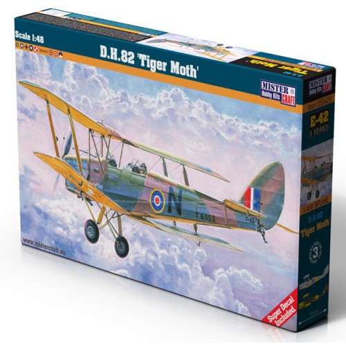 MisterCraft 1:48 D.H.82 Tiger Moth aircraft model kit