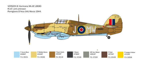 Italeri 1/48 WW2 RAF Hurricane MK.IIC