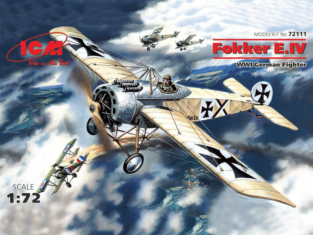 ICM 1/72 Fokker E.IV, WWI German Fighter