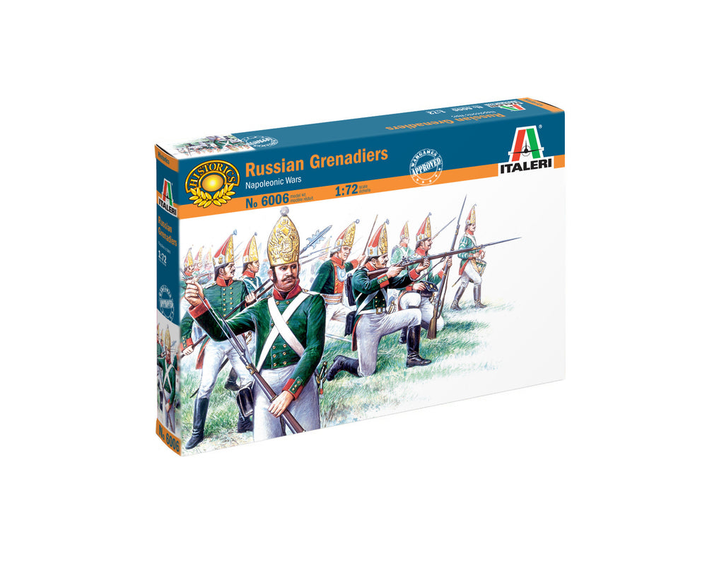 Italeri 1/72 Napoleonic Wars Russian Grenadiers (50 Figures)