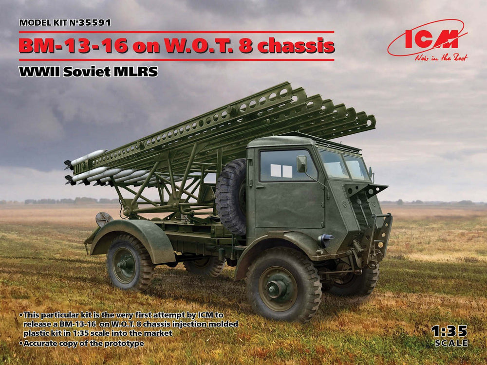 ICM 1/35 WW2 BM-13-16 on W.O.T. 8 chassis, WWII Soviet MLRS