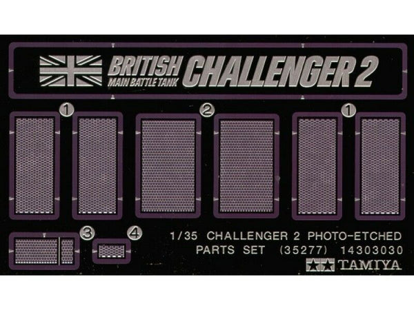 Tamiya 1/35 scale British Challenger 2 tank Photo-etched upgrade parts grills