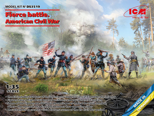 ICM 1/35 Fierce battle. American Civil War (Union and Confederate Infantry)