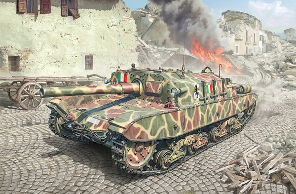 Italeri 1/35 WW2 Italian 1/35 Semovente M43 Bassotto tank model kit