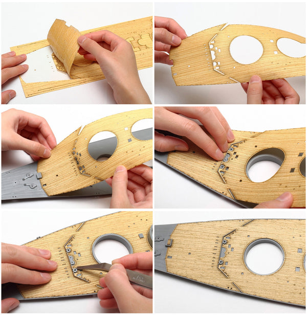 Tamiya 1:350 WWII Yamato wooden deck decoration, model ship accessory