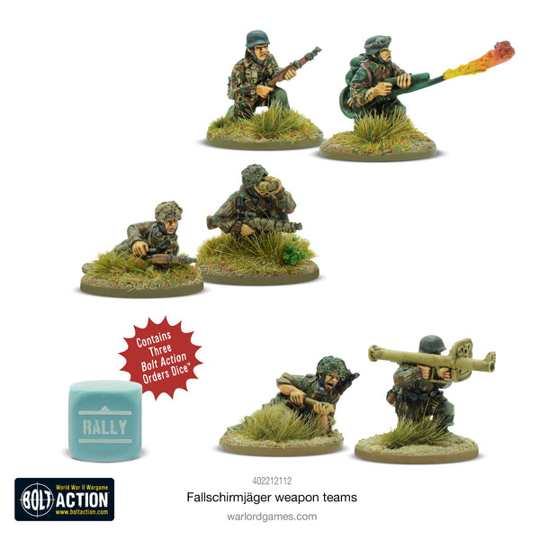 Warlord Games 28mm - Bolt Action WW2 German Fallschirmjager weapons teams pack
