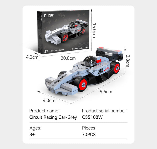 CADA 1:48 MINI CARS Mini Orange Circuit Racing Car - 70 pcs