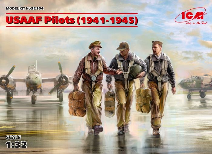 ICM 1/32 scale WW2 USAAF Pilots (1941-1945) (3 figures)