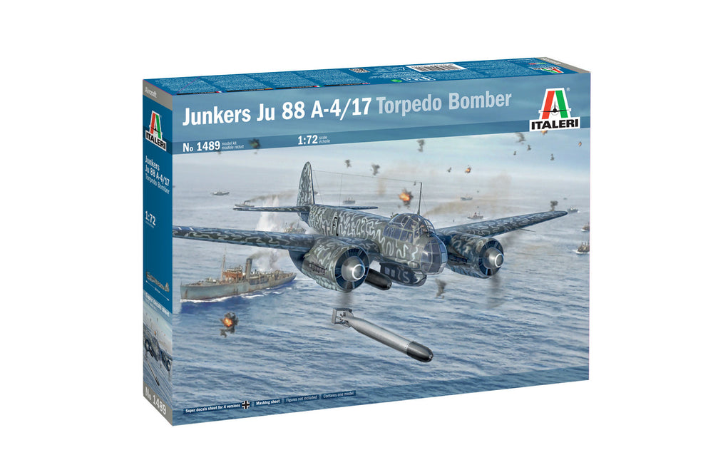 Italeri 1/72 AIRCRAFT WW2 German Junkers Ju 88 A-17 Torpedo Bomber