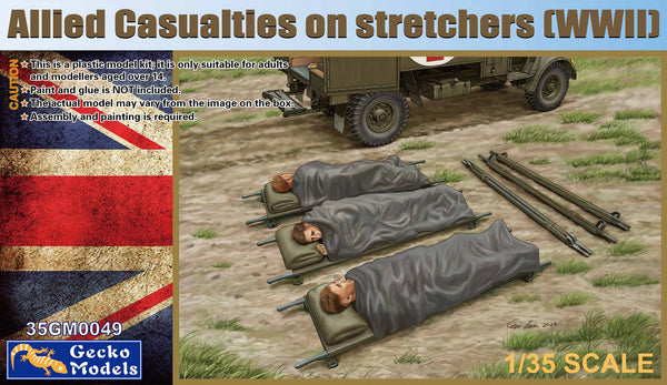 Gecko Models 1/35 Allied Casualties on Stretchers WW2 # 0049