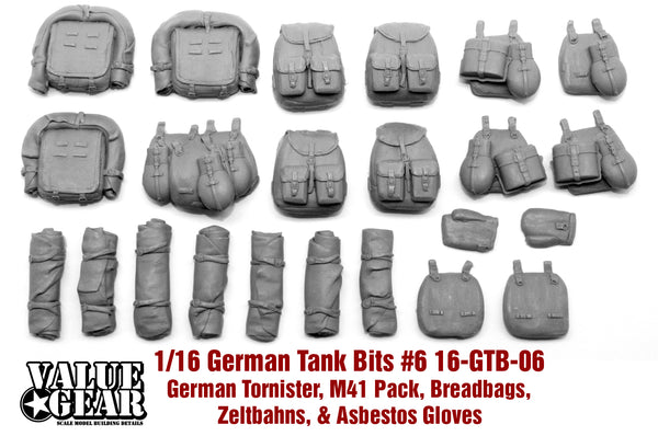 Valuegear 1/16 German Packs, Bread Bags and Zelbahns #1