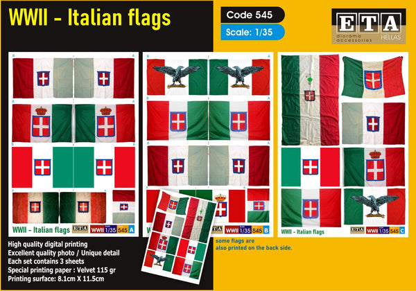 ETA Diorama 1/35 WWII - Italian flags
