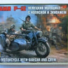 Zvezda 1/35 scale WW2 GERMAN Motorbike R12 SIDECAR AND CREW model kit