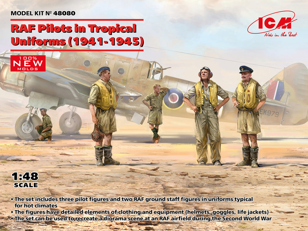 ICM 1/48 WW2 RAF Pilots in Tropical Uniforms (1941-1945)