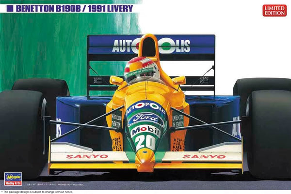 Hasegawa 1:24 Benetton B190B 1991 Livery F1 model kit