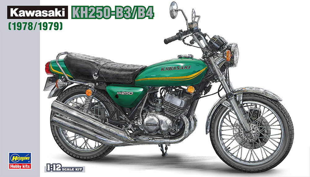 Hasegawa 1:12 Kawasaki KH250-B3/B4 motorbike model kit