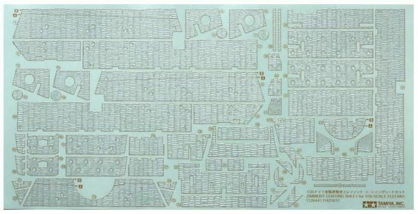Tamiya 1/35 scale WW2 German Elefant Zimmerit Sheet Simulating Zimmerit on military models