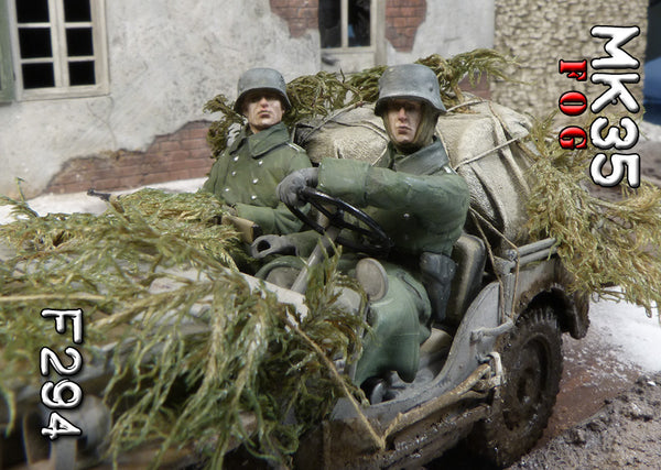 MK35 FoG models 1/35 scale WW2 German Jeep crew - Ardennes 1944-45 (2 Figures)