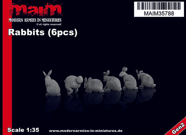 MaiM 1/35 scale Rabbits / Rabbits (6pcs)